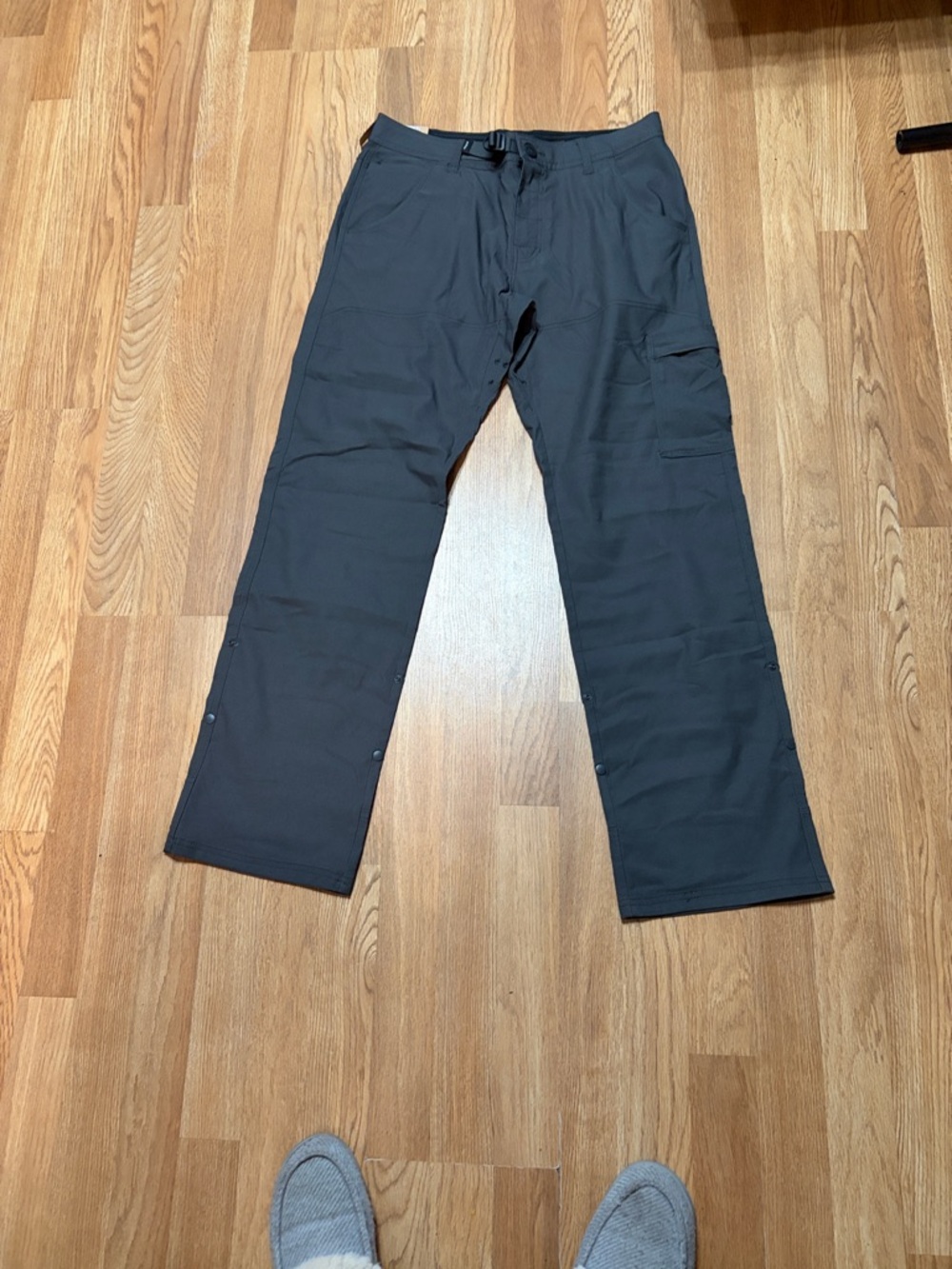 prAna Stretch Zion Pant - Water Repellent / Roll-up Hem - Grey - Picture 8 of 14